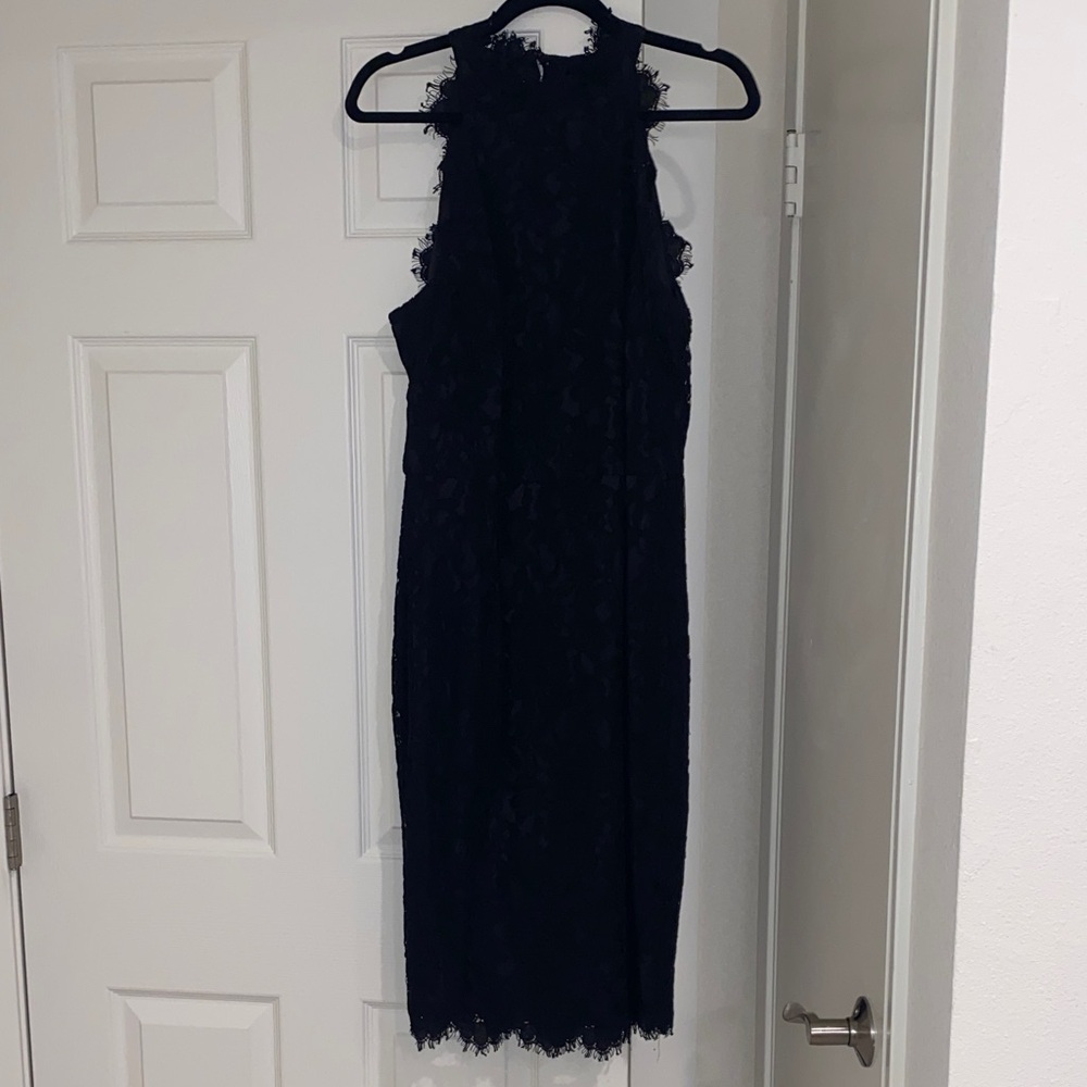 Eliza J Black Lace Midi Dress